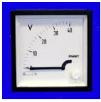 Measuring instruments - Voltmeters, moving iron, panel mounting 72x72 mm