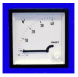 Measuring instruments - Voltmeters, moving coil, panel mounting 72x72 mm