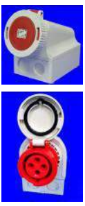 Wiring Accessories for Marine Use - Ceeform receptacles, IP67, earth pin on 6h