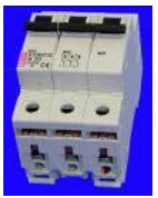 Circuit breakers - 3-pole, B-type tripping characteristic
