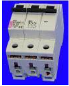 Circuit breakers - 3-pole, C-type tripping characteristic
