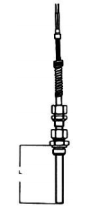 Resistance thermometers - 1 x Pt100/0 in 3-wire connection, Stainless steel protection tube, Fitting 1/2" BSP with 3 mtrs SiSi insulated cable with armouring