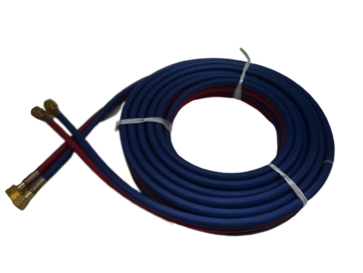 TWIN HOSE 2X9.0MM (3/8INCH) AC/OX W/FITTING,10 MTR COIL