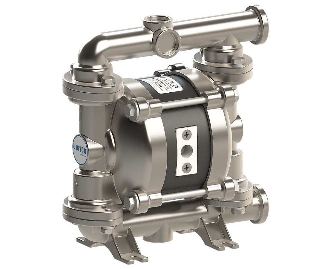 UNITOR AEROFLOW DOUBLE DIAPHRAGM PUMP 1/2 INCH SS