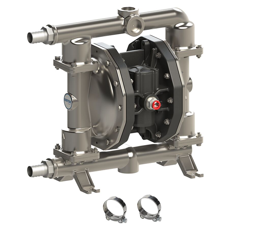 UNITOR AEROFLOW DOUBLE DIAPHRAGM PUMP 1 INCH SS