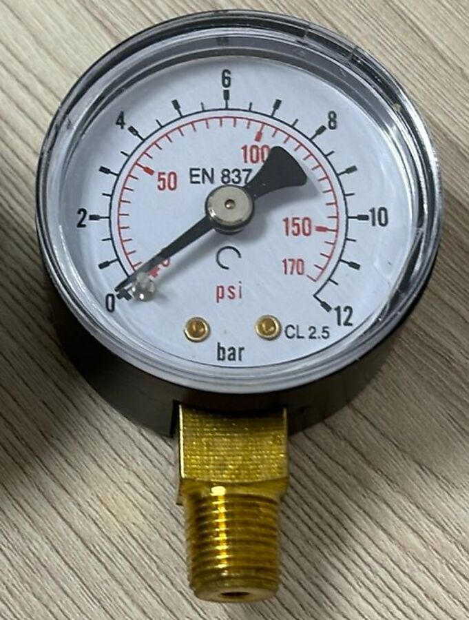 PRESSURE GAUGE 1/8", 0 - 12 BARG