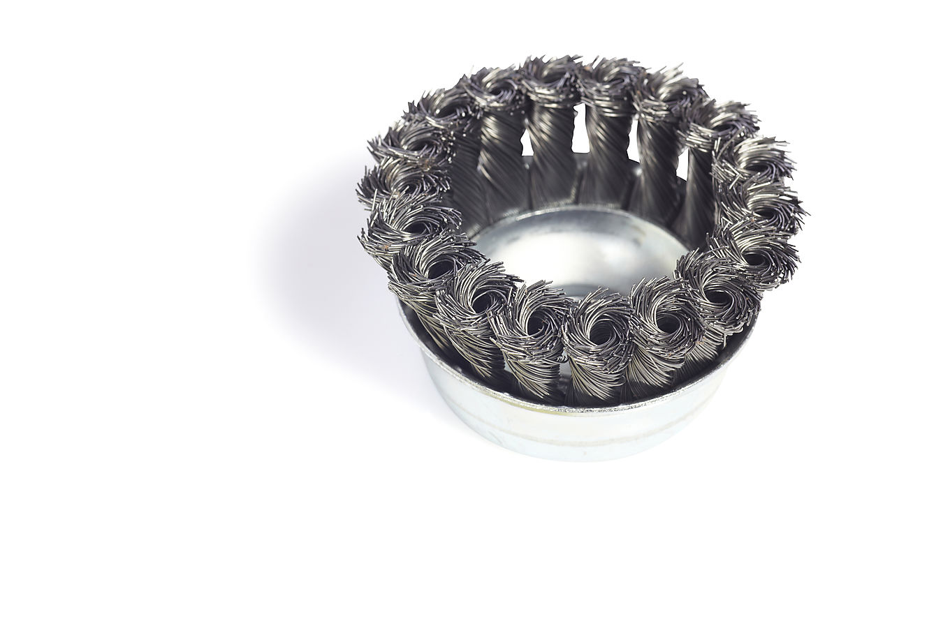 CUP WIRE BRUSH 2.5" W 3/8"X24 UNF
