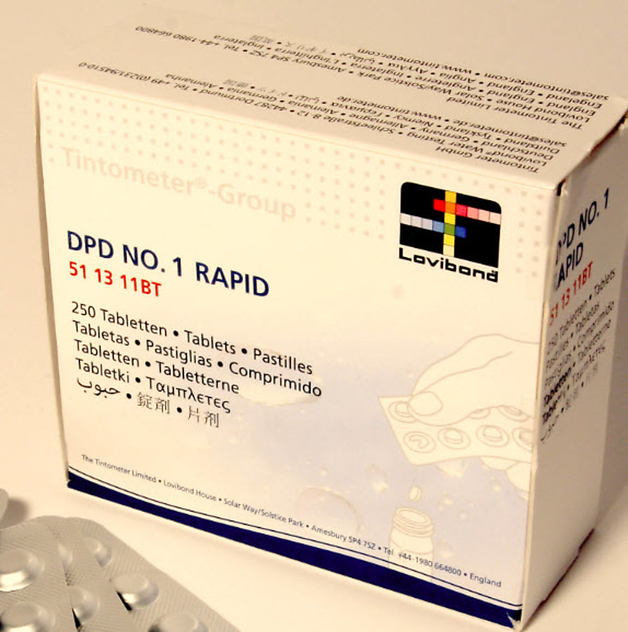 CHLORINE DPD NO 1 (FREE) 250 TESTS